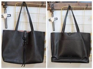 Rebecca Minkoff Megan Pebbled Leather Tote Black - Picture 1 of 4