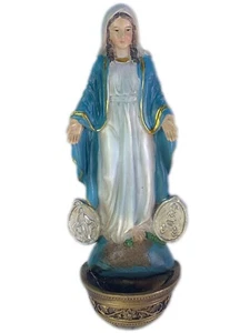 Placa de pared de Nuestra Señora de Gracia 8" de alto con agua bendita - Imagen 1 de 2