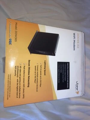 Ubee DDW365 DOCSIS 3.0 Cable Modem 8x4 Wireless Router Gateway WiFi 802.11n - Image 1 of 4