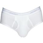 Jockey Mens White Tagless Logo Underwear Briefs S 28-30 BHFO 3949
