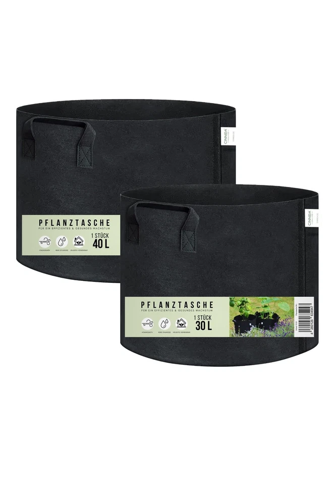 30L 40L Pflanztasche Filzstoff Pflanzsack Pflanzkübel Hochbeet 5/10 Vorteilsset - Bild 1 von 4