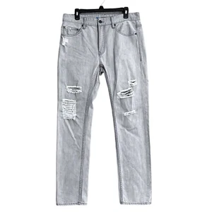 TRUK FIT Jeans Herren Größe 32 Grau Denim Distressed Skinny Leg Mid Rise - Bild 1 von 11