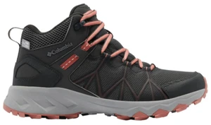 Columbia UK 5 Women's Peakfreak II Mid Outdry Dark Grey/Dark Coral Hiking Boots - Picture 1 of 7
