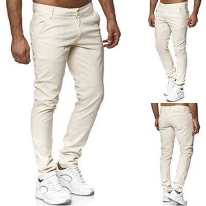 TAZZIO Chino Hose Slim Fit Herren Stoffhose Chinohose Stretch Designer Ecru - Bild 1 von 2