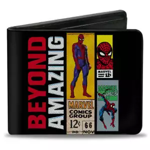 Marvel Comics Spider-Man Beyond Amazing COMICS Collage Bi-Fold Wallet - Picture 1 of 3