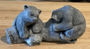 Esculturas glaciales de la Edad de Hielo cachorros de oso estatuilla hecha a mano para Ace Alaska - Imagen 1 de 2