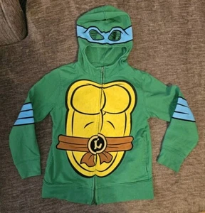 Pre-owned Sz S (7) Ninja Turtle Hoodie Eye Openings Long Sleeve Leonardo Sweater - Picture 1 of 4