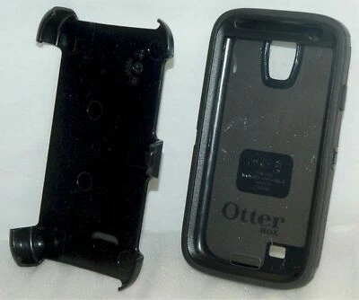 Genuine OtterBox Samsung Galaxy S4 Smartphone Defender Case BLACK Shell Holster - Image 1 of 4