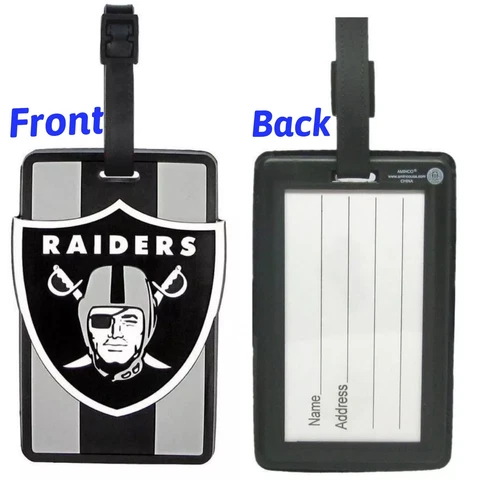 NFL Oakland Raiders Soft Luggage Bag Tags /Gym bag / Golf bag Cover