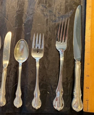 TOWLE FRENCH PROVINCIAL STERLING FLATWARE   TRUE DINNER SIZE SETTINGS FOR 4 OR 8 - Image 1 of 2