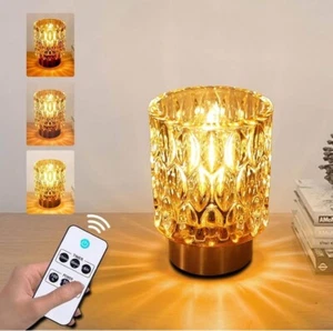 Portable LED Table Lamp Auto-Off Timer Remote Control Battery Operated Cordless - Picture 1 of 2