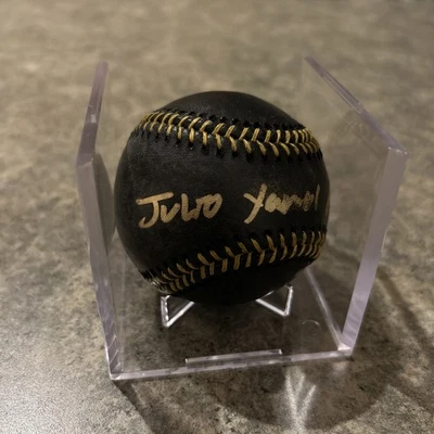 Julio Rodriguez Autographed Signed Full Name Black OML Baseball JSA COA Mariners - Image 1 of 4