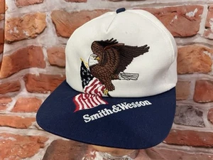vintage Smith & Wesson snapback hat eagle trucker 90s cap - Picture 1 of 6