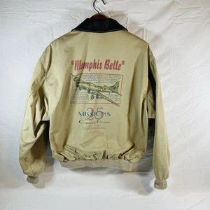 Avirex LTD Memphis Belle Type A2 Military Canvas Aviator Jacket L Distressed - Picture 1 of 13
