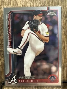 2025 Topps Chrome Spencer Strider #46 Atlanta Braves - Picture 1 of 7