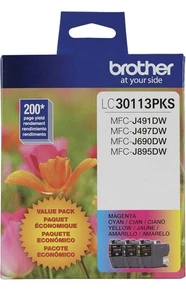 Atrament Brother LC3011 200 stron - wydajność cyjan / purpurowy / żółty 3 / opakowanie LC30113PKS - Zdjęcie 1 z 5