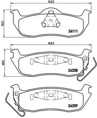 Pastillas de freno P 37 011 BREMBO para JEEP GRAND CHEROKEE III COMMANDER - Imagen 1 de 4