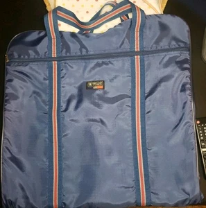 The Smuggler Retro Striped Vintage Blue Garment Travel Bag YFC Luggage Carry On  - Picture 1 of 16