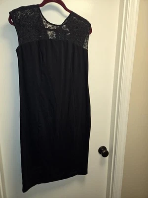 Pure Energy женщин XL черный, без рукавов, кружева деталь, платье - Изображение 1 из 4