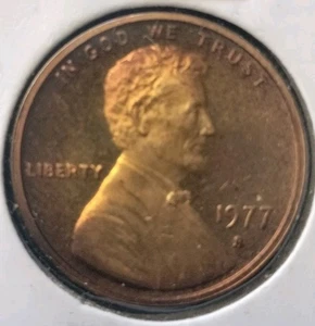 1977-S RED GEM PROOF LINCOLN MEMORIAL CENT Beautiful Toning - Picture 1 of 4