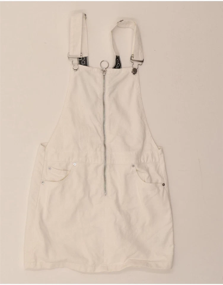 VOLCOM Womens Dungarees Skirt XS W30 White Cotton BS07 - Image 1 of 3
