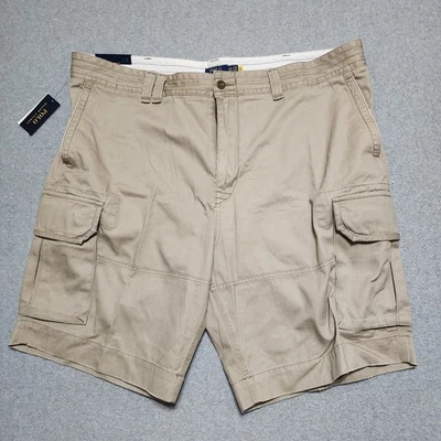 Polo Ralph Lauren Tan Chino Cargo Shorts BIG 46B Classic Fit 10" Flat Front NWT - Image 1 of 4