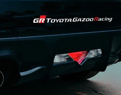 Large TOYOTA GR GAZOO Racing Sticker Decal White and Red Approx 6cm x 90cm JAPAN - Image 1 of 4