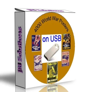 4000 World War Poster Images on USB, Historic VINTAGE picture collection - Picture 1 of 1