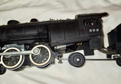 AMERICAN FLYER 302 ATLANTIC STEAM ENGINE & TENDER RUNS SMOKES AWESOME SEE VIDEO - Image 1 of 4