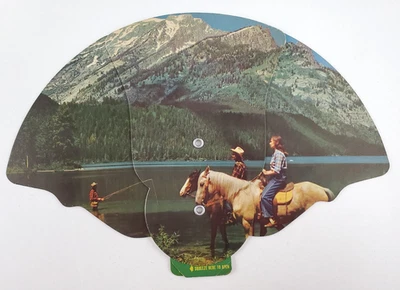 Remolque Glasgow Montana MT Star Cabins años 50 cancha vintage recuerdo ventilador de viaje Foto 1 de 4