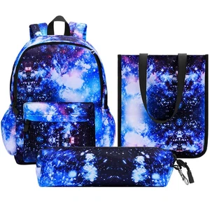 Vibger School Backpack Set Star School Bag with Laptop & Pencil Bag Fashionable - Picture 1 of 6