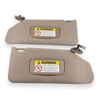 1998-2002 Honda Accord Driver & Passenger Side Sun Visor Set Pair Tan Brown - Image 1 of 4