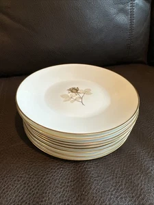 (8) Platos de ensalada de pan Rosenthal rosa sombra 6 7/8” marrón y negro con dorado - ¡Bonito! - Imagen 1 de 9