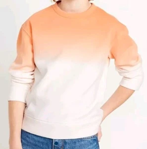 NWT Boys Orange Dip Dye Crewneck Sweatshirt Size XS 5 - K2 - Picture 1 of 6