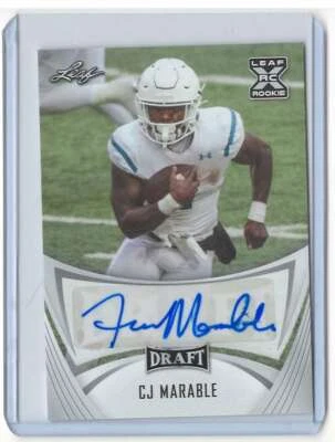 CJ MARABLE RC AUTO 2021 Leaf Draft Autographs #BA-CJM ROOKIE  ID:13347 - Image 1 of 2