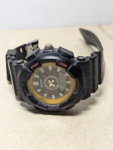 SHARP SHP8914 100FT WR BLACK & ORANGE WATCH NEEDS BATTERY 0069B - Picture 1 of 7
