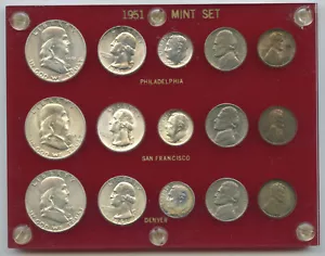 1951 United States Mint Coin Set - One Half - Toning Toned - J692 - Picture 1 of 4