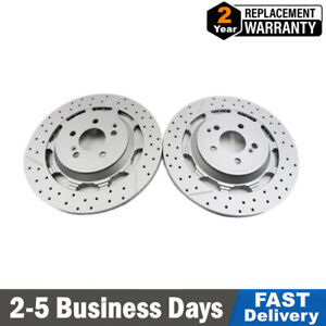 Pair Rear Brake Rotors Fit Mercedes W222 S63 AMG S65 AMG 2014-2020 A2224232012