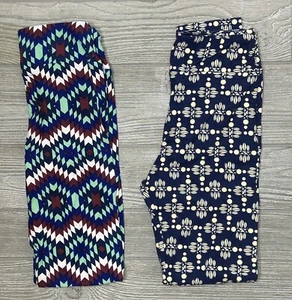 NEW Vintage LuLaRoe Tween Leggings Multicolored Geometric Aztec Floral - Picture 1 of 1