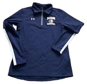Under Armour 1273921 Ladies Qualifier 1/4 Zip Navy Blue Pullover top Small Ram's - Picture 1 of 7