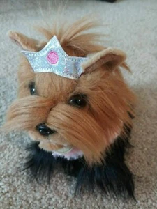 AURORA Miyoni Tots Yorkie Prinzessin Krone rosa Schal Welpe braun und schwarz 8" NEU - Bild 1 von 8