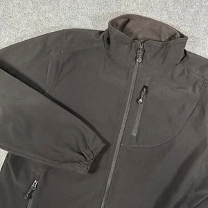Black Diamond Jacket Mens Medium Black Soft Shell Full Zip Fleece Lined Coat - Picture 1 of 12