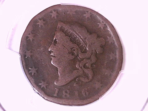 1816 Large Cent PCGS Genuine Edge Damaged - G Detail 42942151 Cover