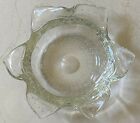 MURANO HAND BLOWN CLEAR CONTROLLED BUBBLE GLASS BOWL STAR SHAPED BOWL CANDY DISH