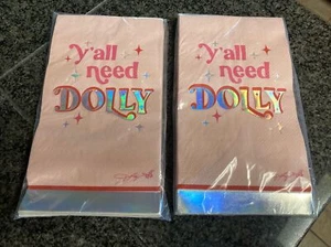 2 packs~ 16 Dolly Parton Pink Silver Foil "Ya'll Need Dolly" Guest Towel Napkins - Picture 1 of 5