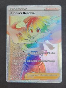 Zinnia's Resolve 225/203 Evolving Skies Secret Rainbow Rare Pokemon Card - NM