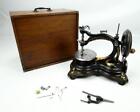 Vintage William Taylor Cross Belt sewing machine with case c1870 #3053
