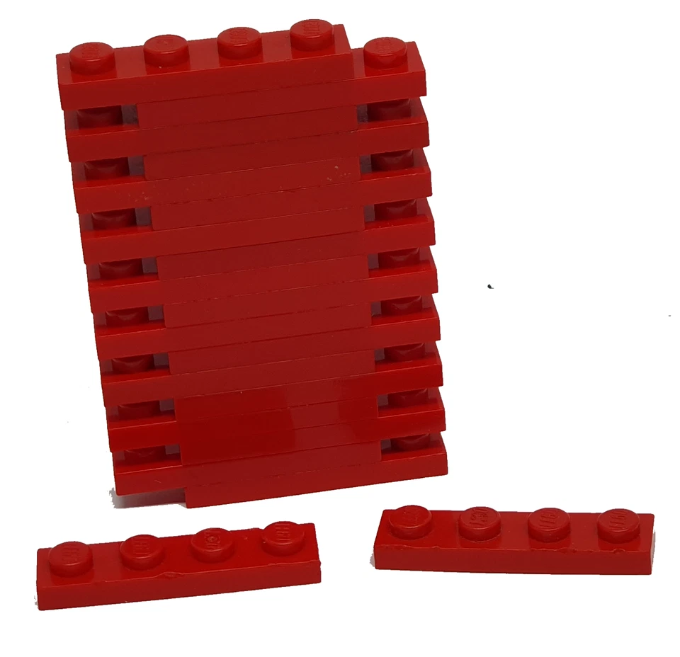 Lego 20 x Platte 3710 rot 1x4 Zubehör Bauplatte Basic Basis Grundplatte - Bild 1 von 1