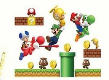 Super Mario Bros Mural Wall Sticker Removable Vinyl Decals For Kid Nursery Decor