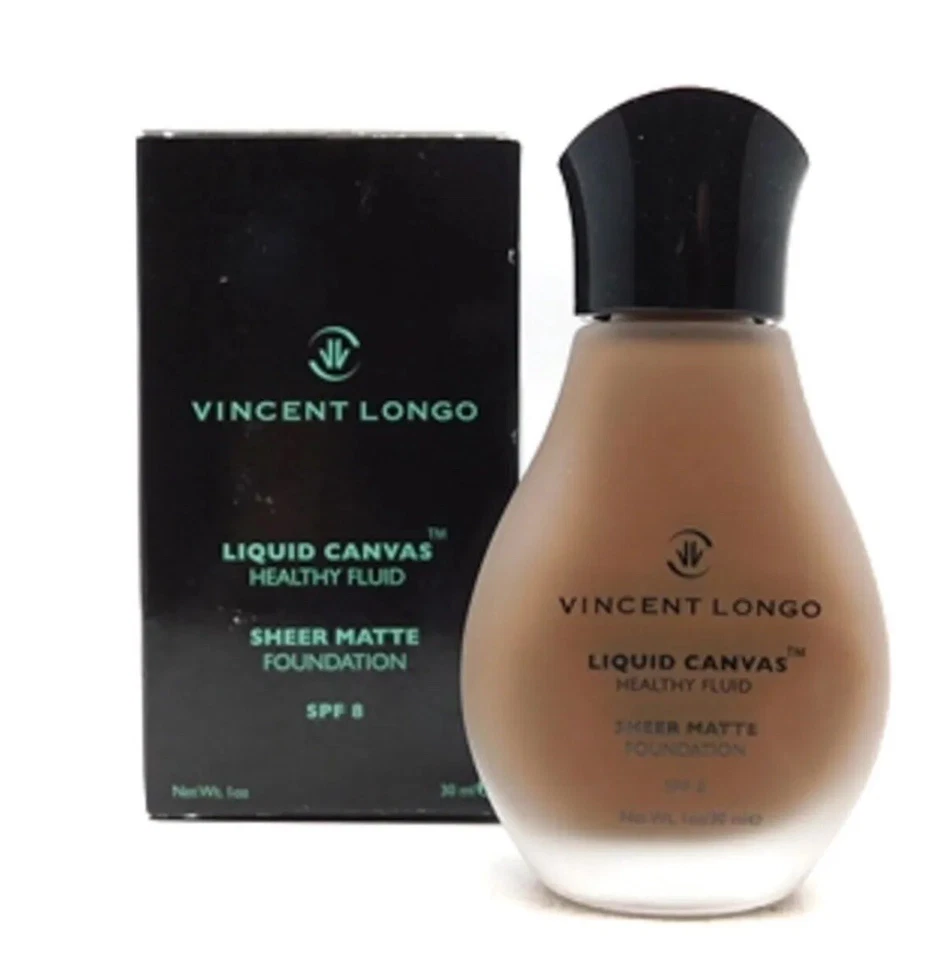 Vincent Longo Liquid Canvas Healthy Fluid Sheer Matte Foundation SPF 8 Topaz New - Image 1 of 1